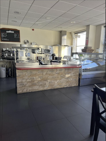 Commercial counter area cleaned and polished