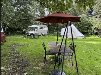 Outdoor picnic area cleaned for spring events